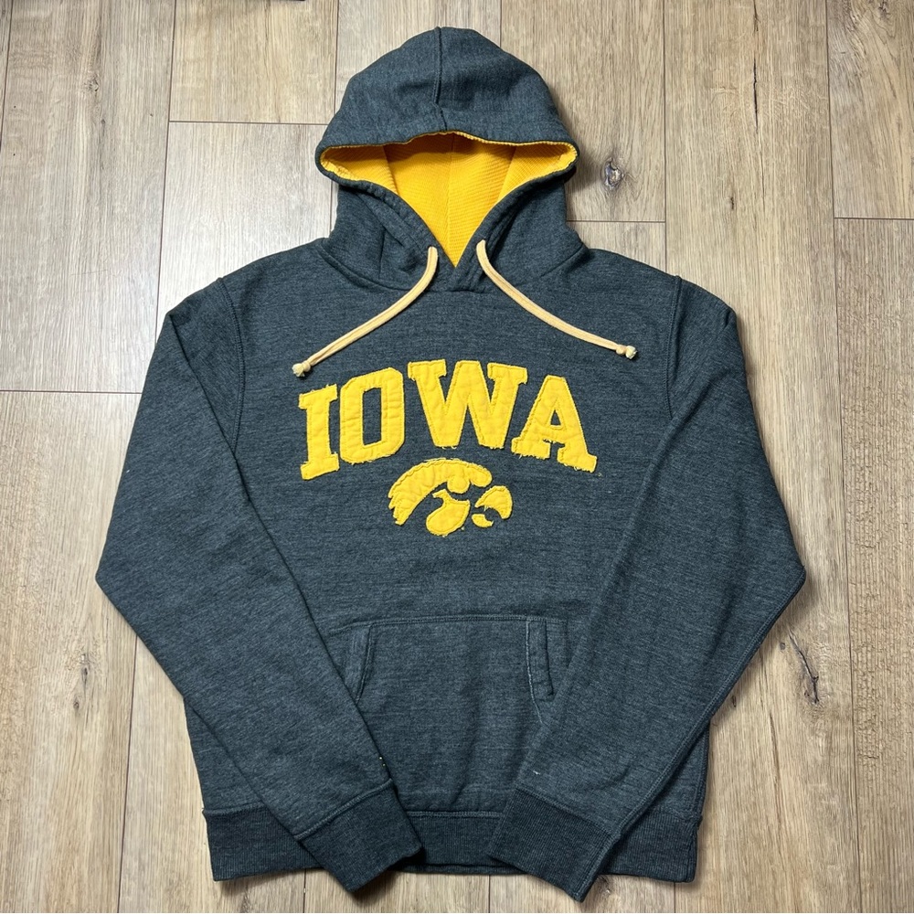 Pressbox Iowa Hawkeyes Collage Grey Hoodie Men’s Size L